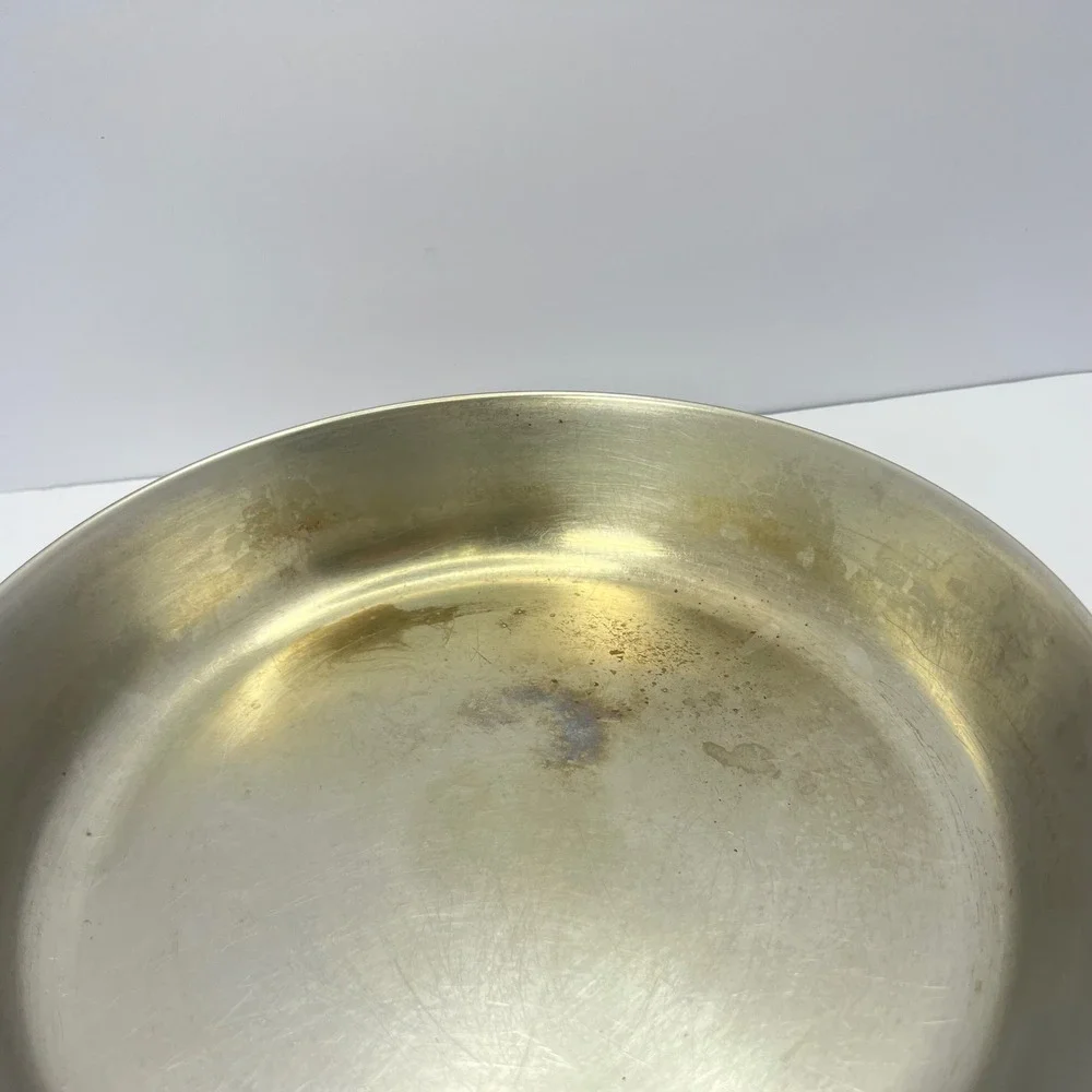 Revere Ware Frying Pan 10 in Copper‎ Bottom 1801 Made in USA Vtg Skillet No Lid